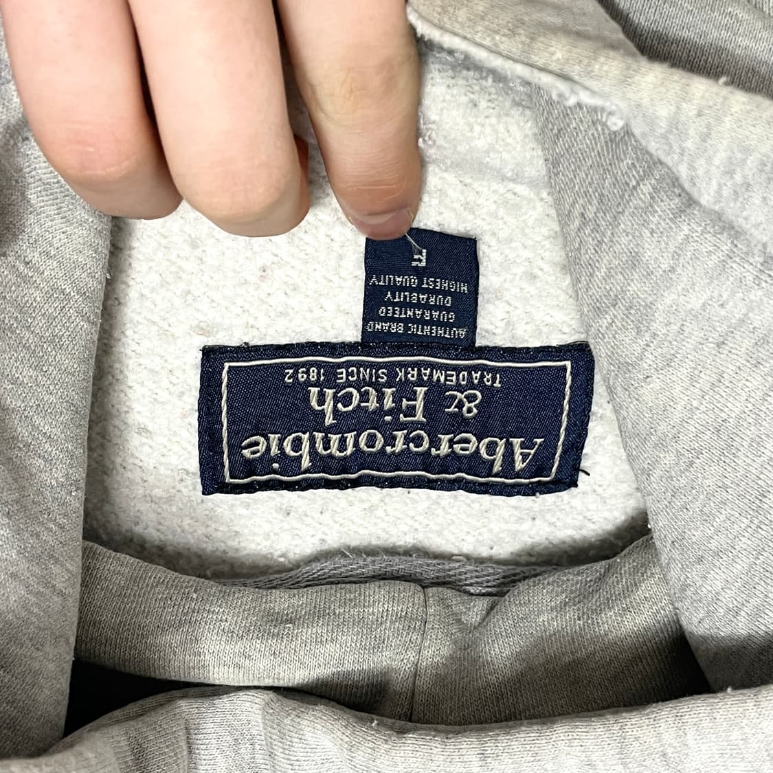 아베크롬비 풋볼 프린팅 그레이 기모 후드티셔츠 여성FREE 상품이미지5