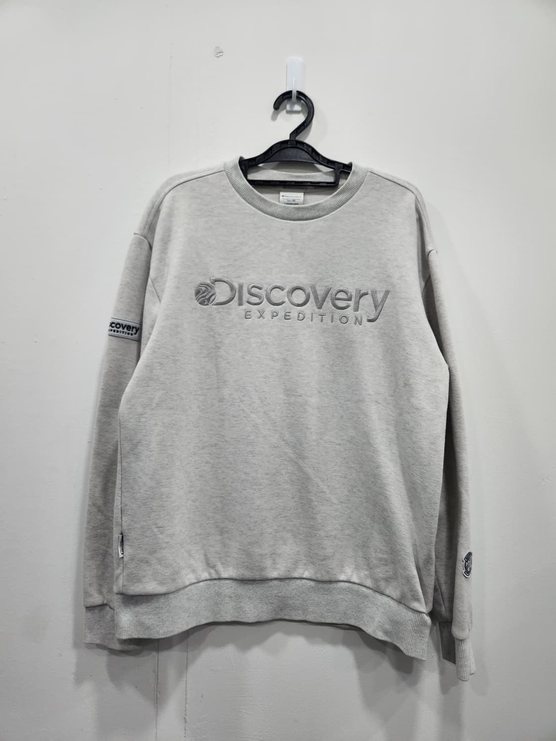 디스커버리 익스페디션 맨투맨 티셔츠 그레이 남성 95사이즈 상품이미지1