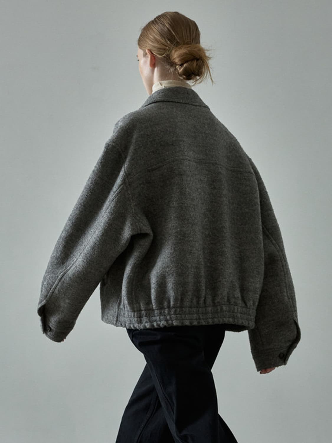 파사드패턴 미니멀 헤링본 블루종 (M) 상품이미지2