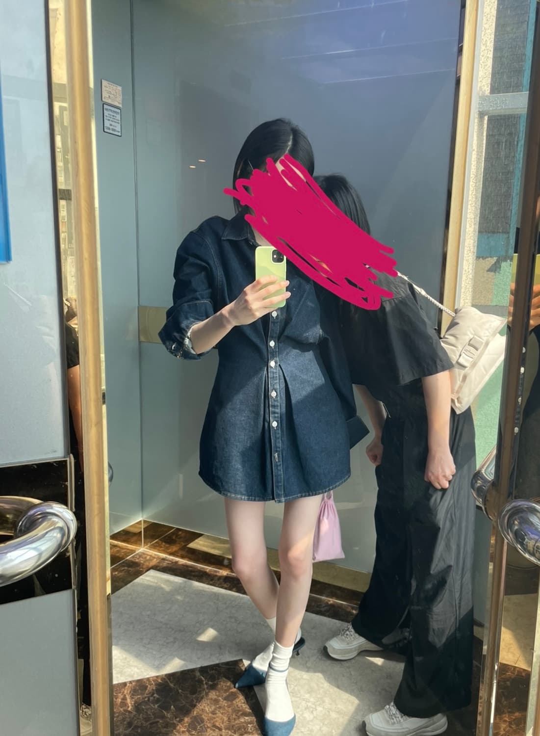 자라 데님 미니 원피스 상품이미지4