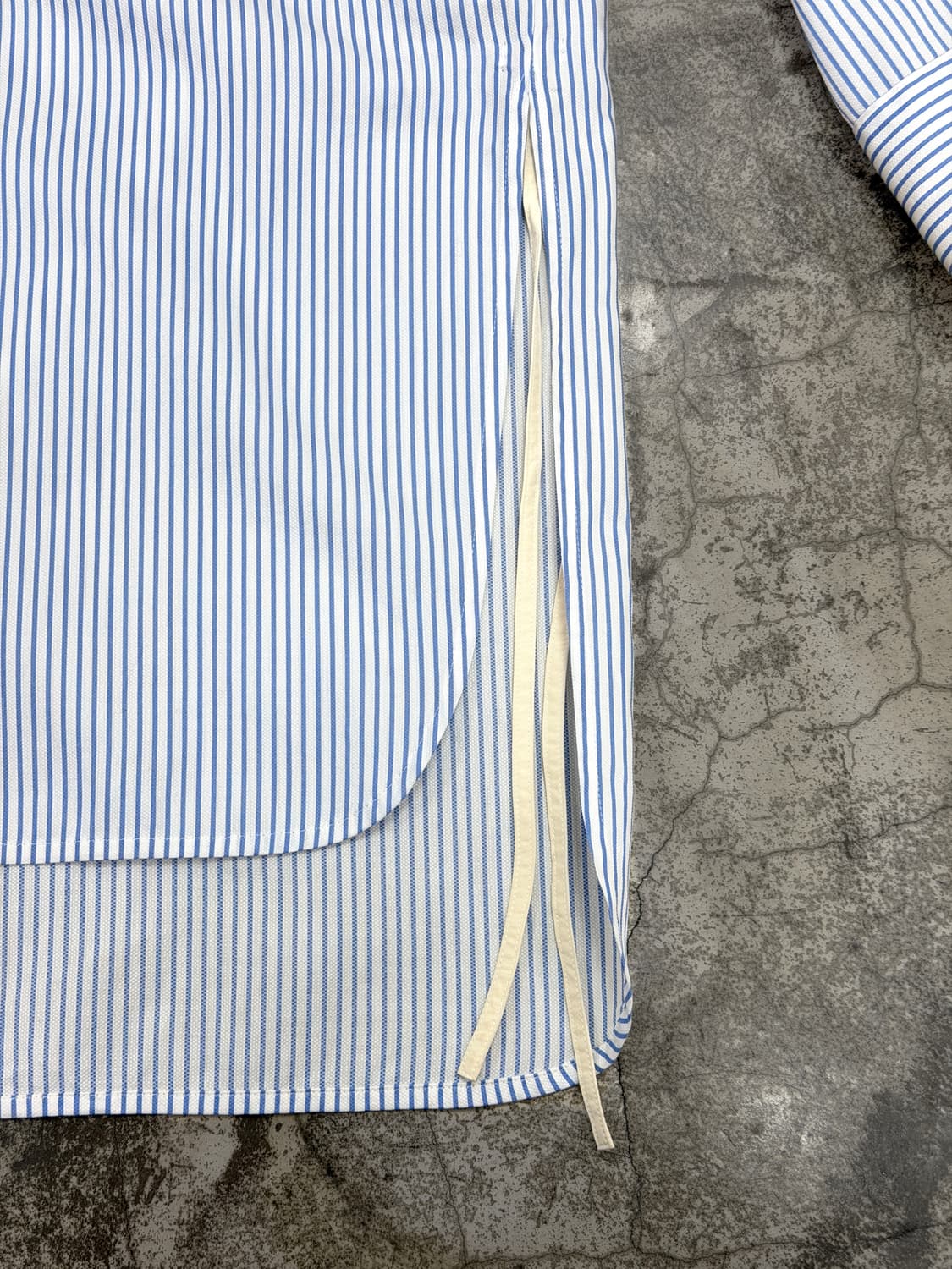 르베이지 스트라이프 레이어드 셔츠 상품이미지3