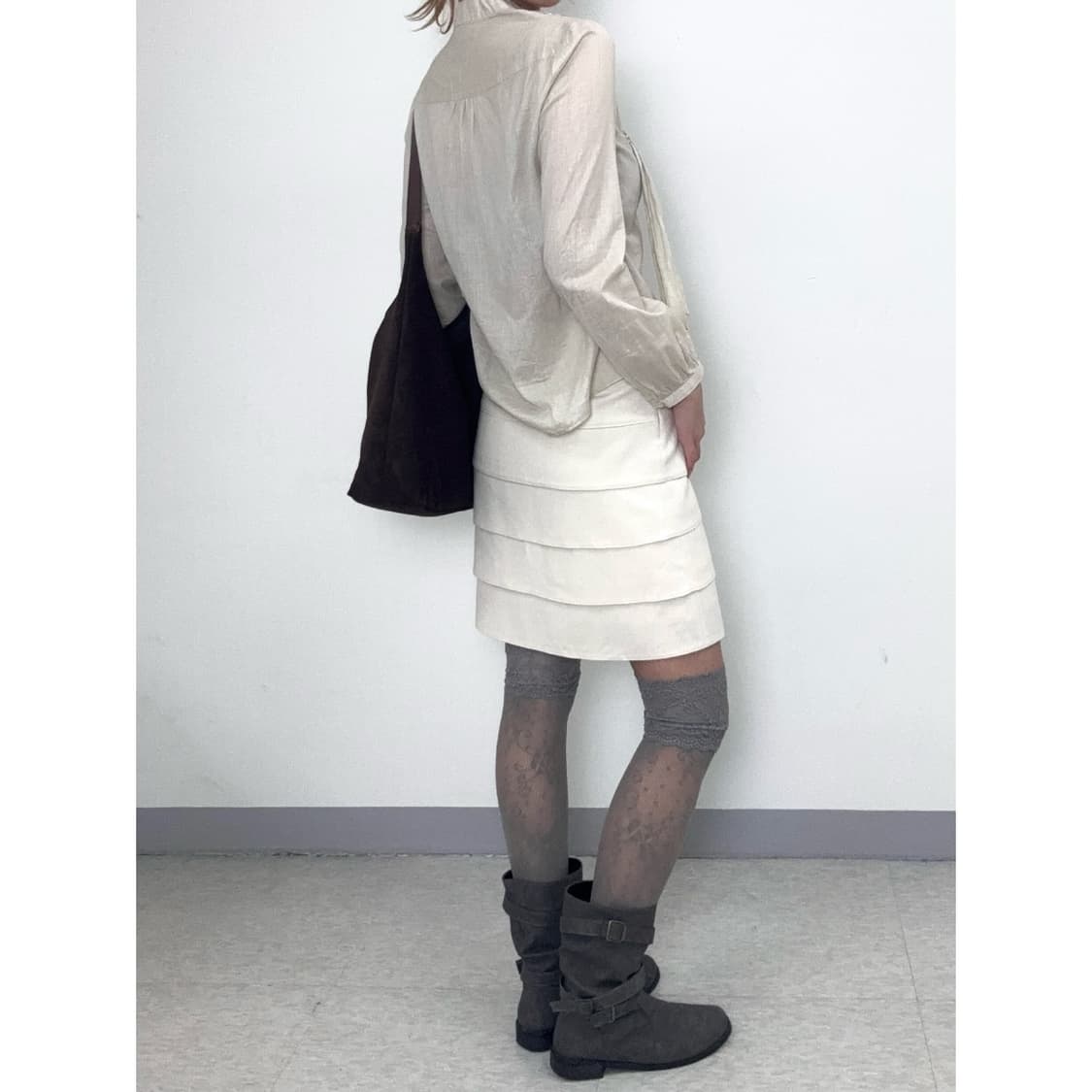 빈티지 아이보리 블라우스 상품이미지3