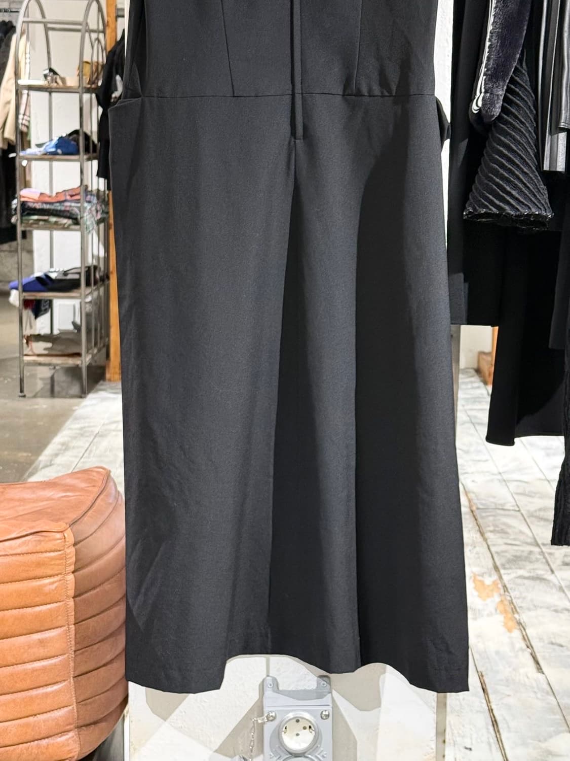 꼼데가르송 robe de chambre 블랙 울 슬리브리스 롱 원피스 상품이미지6