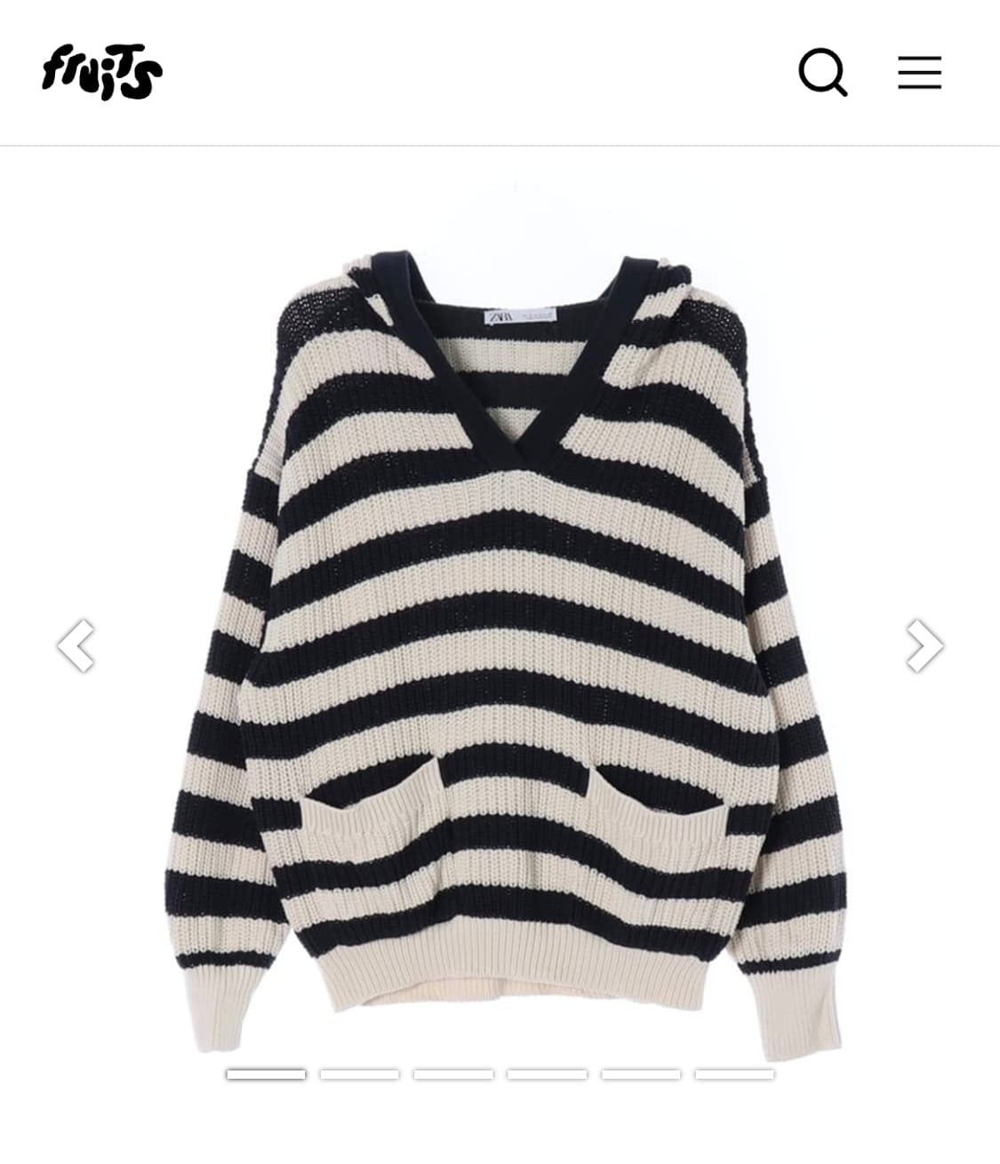 자라 ZARA 단가라 후드 니트 상품이미지1