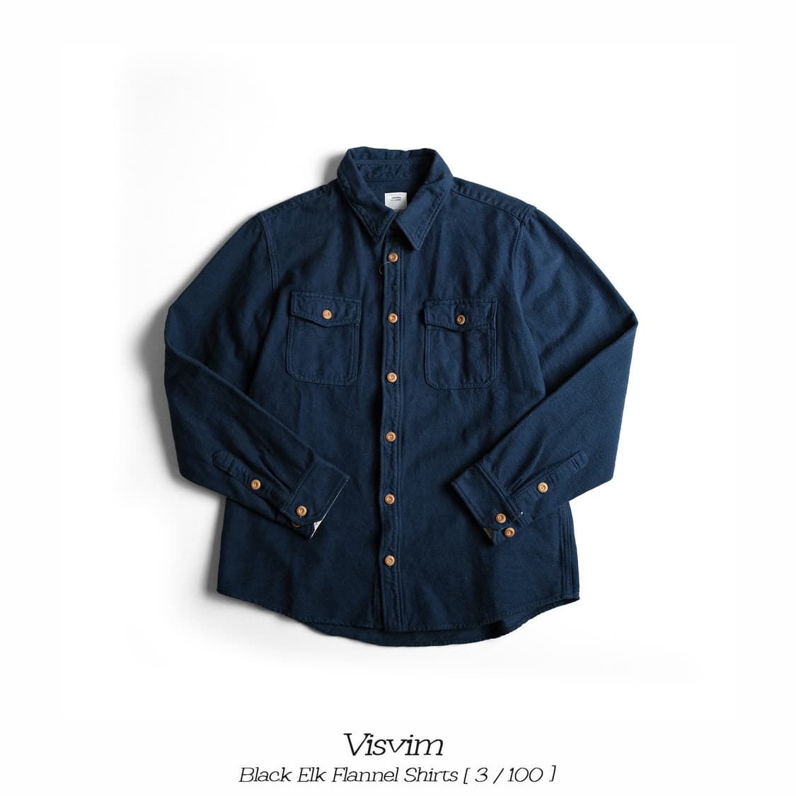 Visvim 비즈빔 블랙 엘크 플란넬 셔츠 3(100)사이즈 상품이미지1