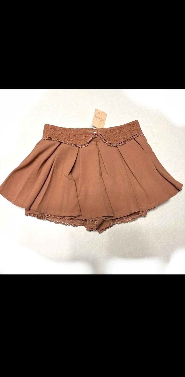 LIZ LISA 리즈리사 라떼갸루 브라운 스커트 큐롯 히메갸루 엑시즈팜 상품이미지1