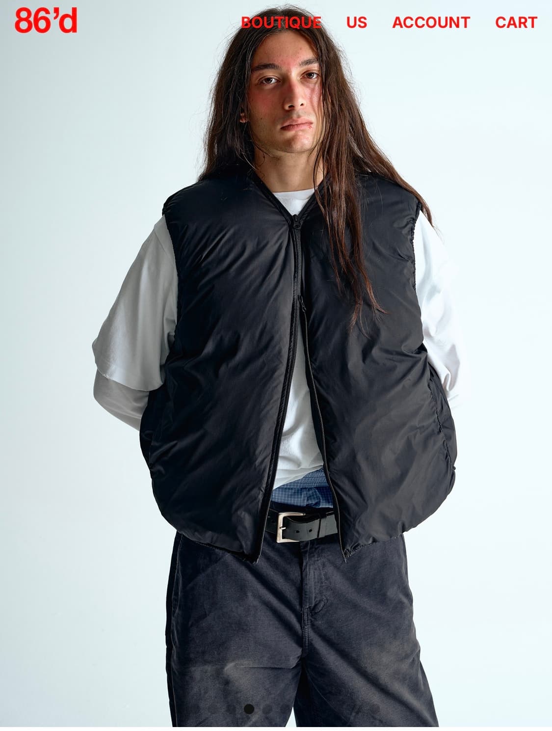 86d 다운 베스트 블랙 M 상품이미지1