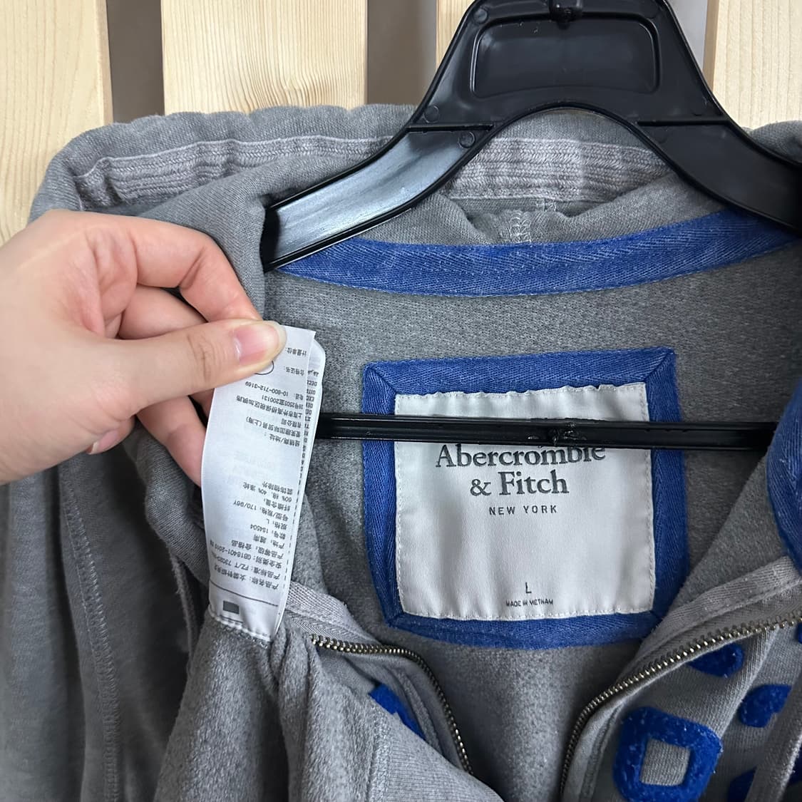 (S) 아베크롬비 그레이 후드집업 상품이미지4