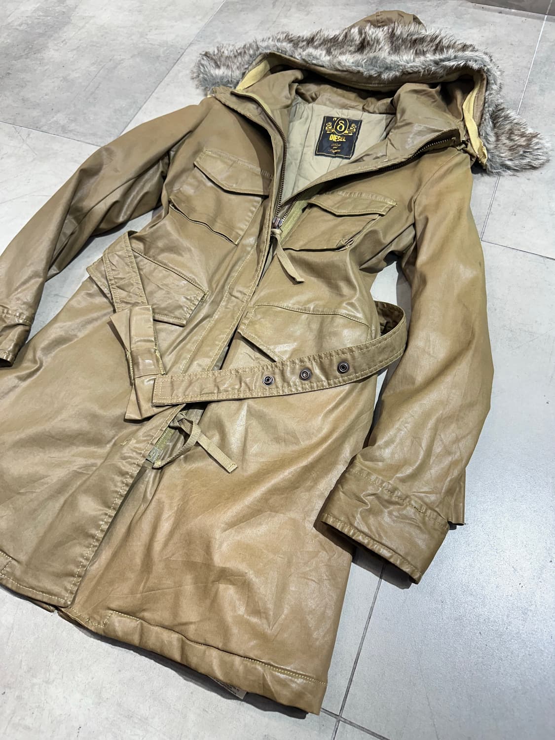 00s diesel Dress & impress 아카이브 퍼 패딩 코트 상품이미지4