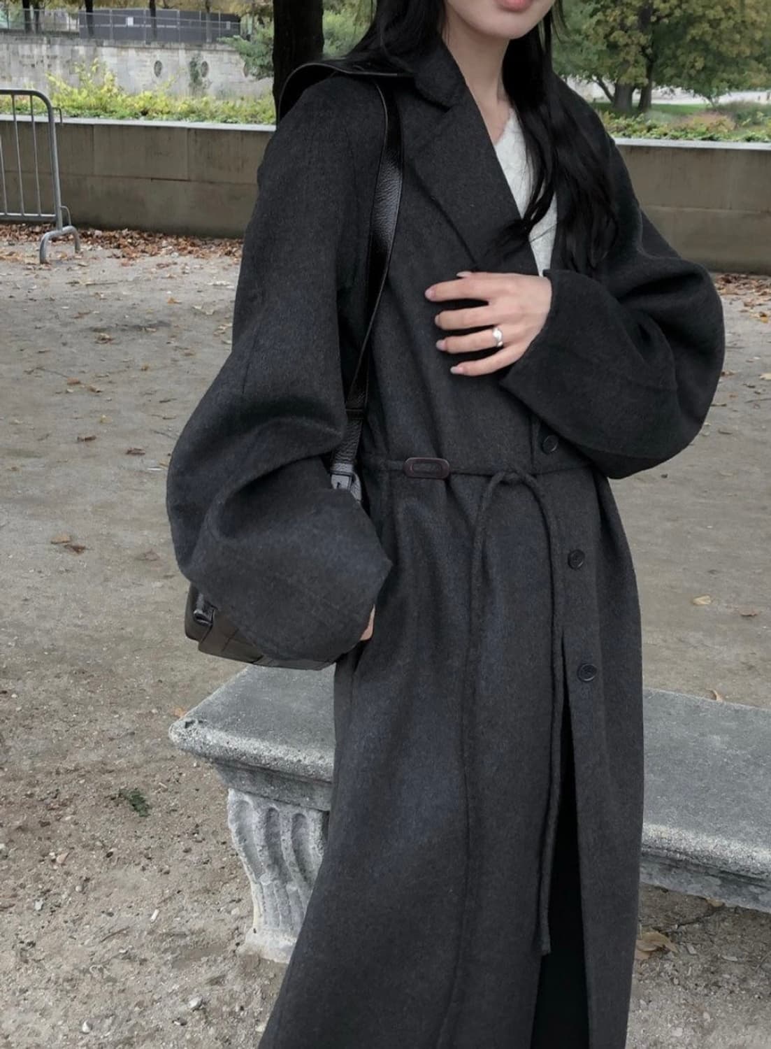 르버터 르버터 벌룬 핸드 메이드 로브 롱 울 코트 상품이미지1