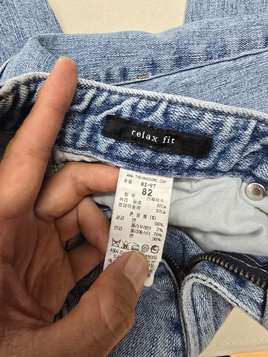 한섬 타임옴므 21ss 릴렉스핏 청바지 상품이미지8