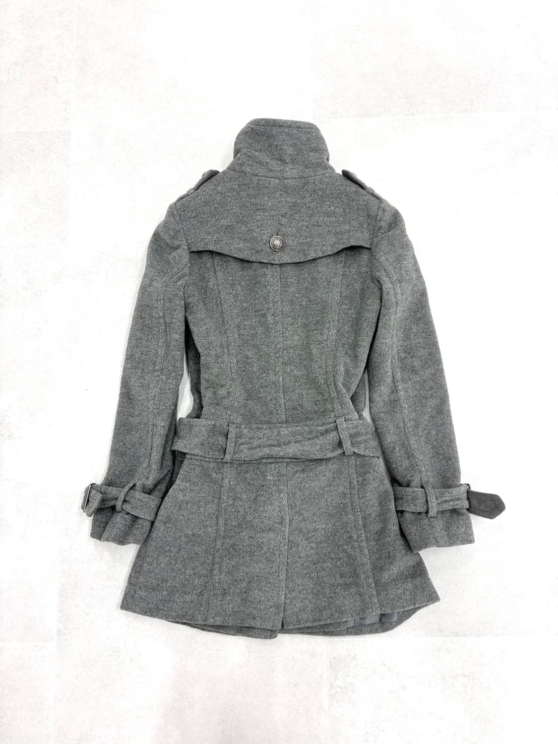 하이넥 버튼 코트 상품이미지3