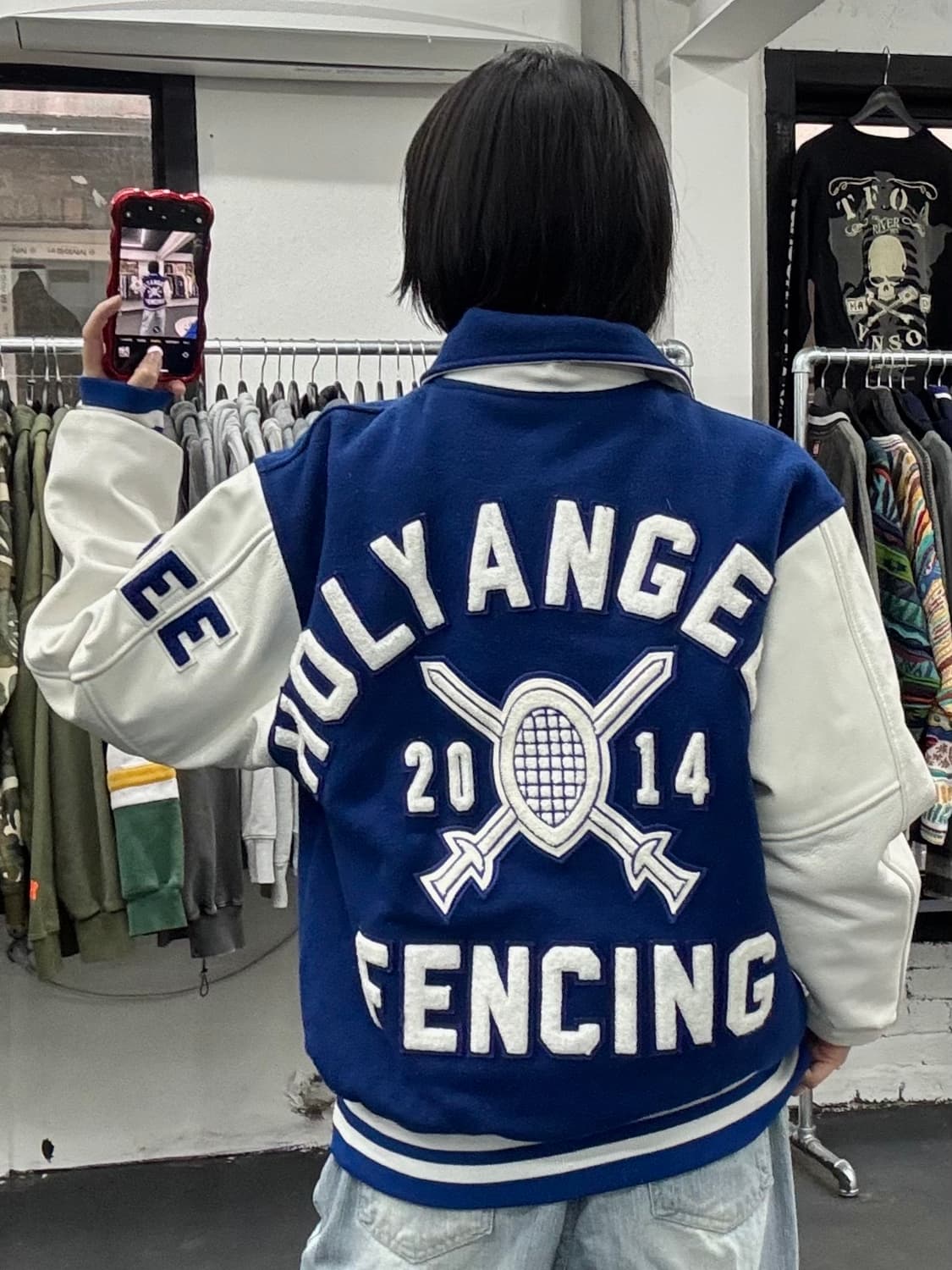 Mary’s Clothing 레더암 바시티 자켓 상품이미지1