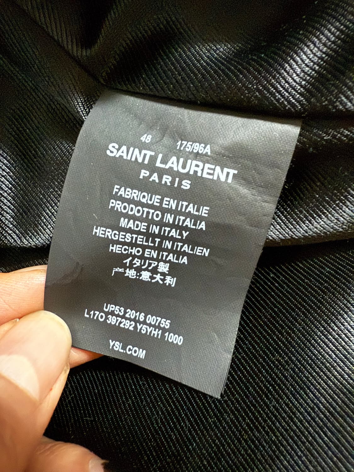 [48] 생로랑 L17 카프스킨 라이더자켓 상품이미지6