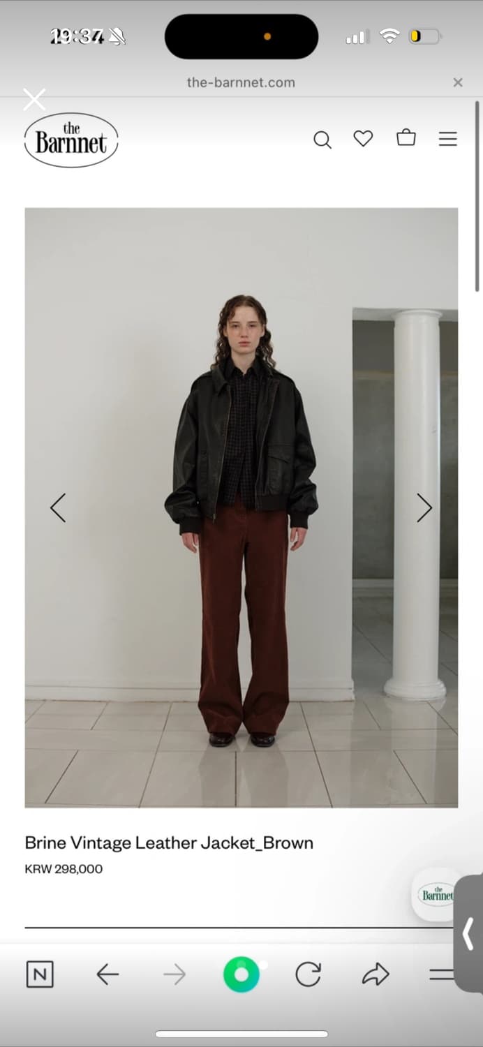 더바넷 브라인 빈티지 레더자켓 브라운 상품이미지2