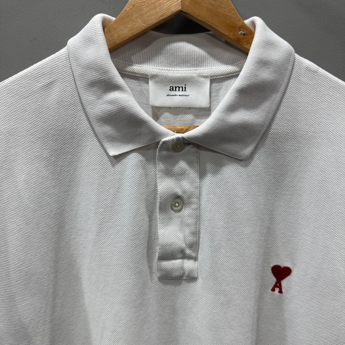 2XL 아미 ami 스몰 히트 로고 반팔 카라 티셔츠 상품이미지3