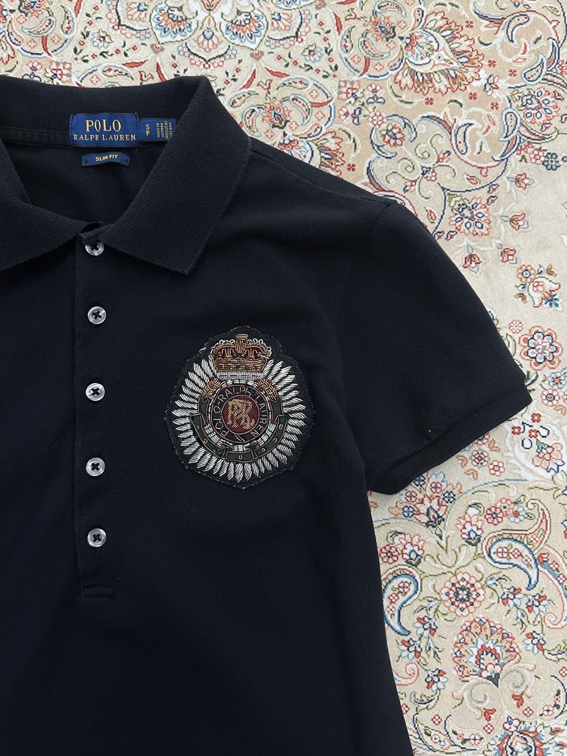 폴로 랄프로렌 블랙 슬림핏 빅로고 카라티  상품이미지4