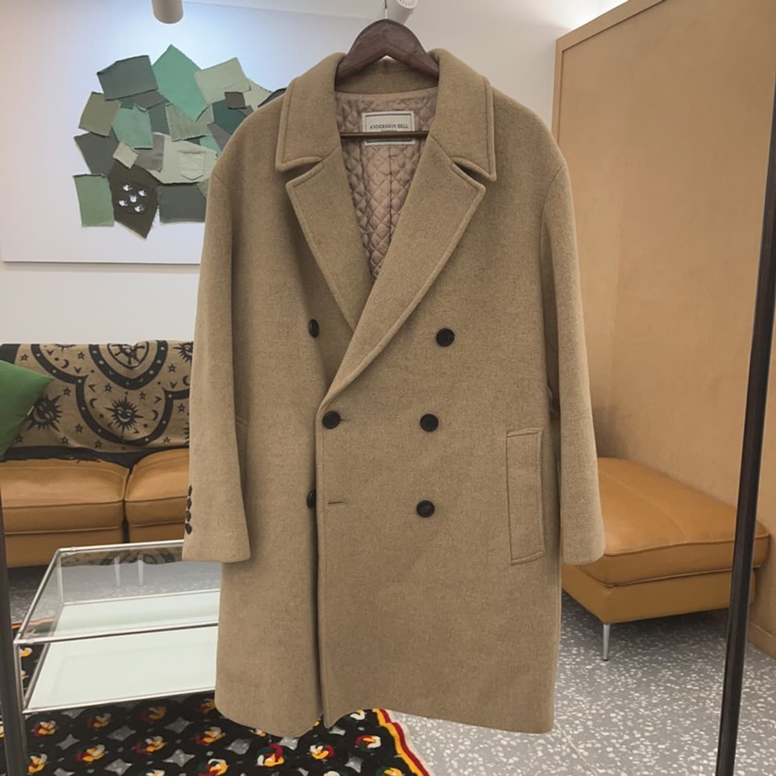 앤더슨벨 모던시크 캐주얼 오버핏 울 코트 M C07577 상품이미지3