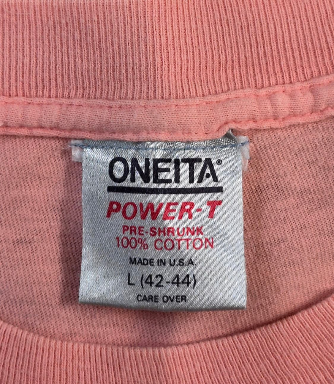90's ONEITA Peace Single Stitch Tee (L) 상품이미지3
