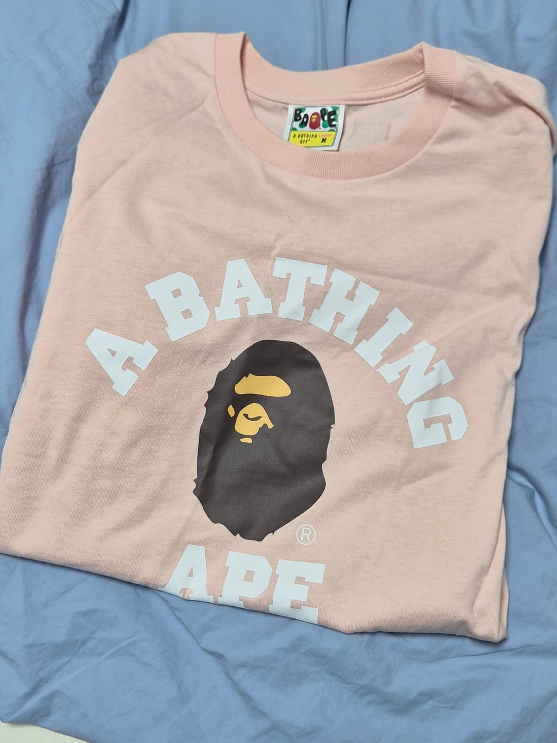 BAPE 핑크 티셔츠 사이즈 M 상품이미지1