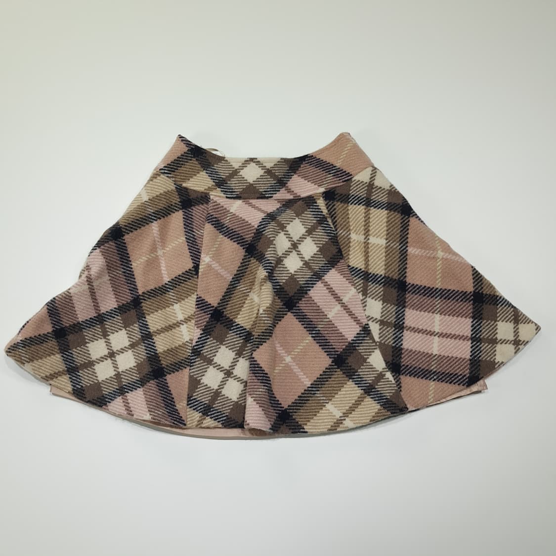 CL440 36 블루라벨 일본판 울 체크 핑크 스커트 상품이미지8