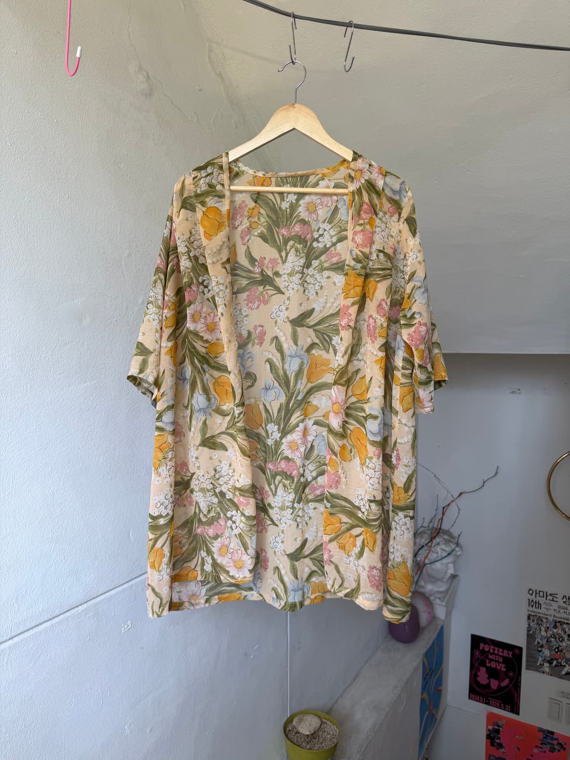 플로럴 로브 하프 요가 커버업 상품이미지1