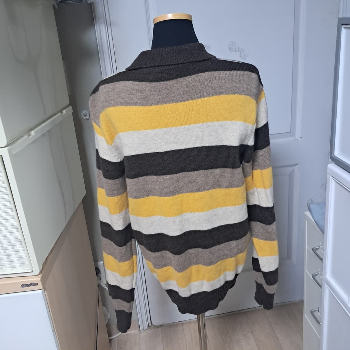 헤지스 남성 스트라이프 모 100% 니트 95 상품이미지3