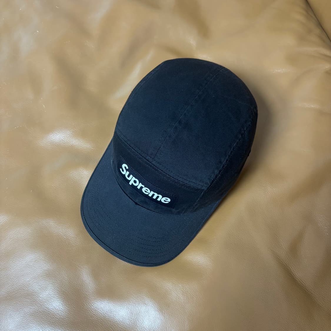 슈프림 캠프캡 모자 박스로고 워시드 블랙 상품이미지5