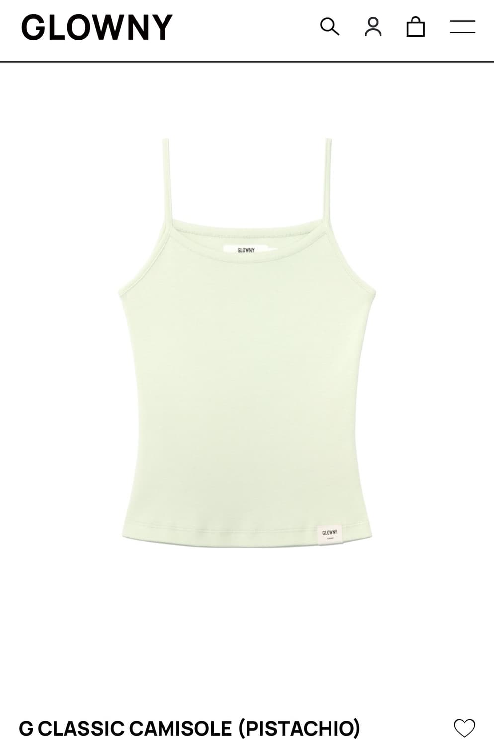 G CLASSIC CAMISOLE (PISTACHIO) 상품이미지1