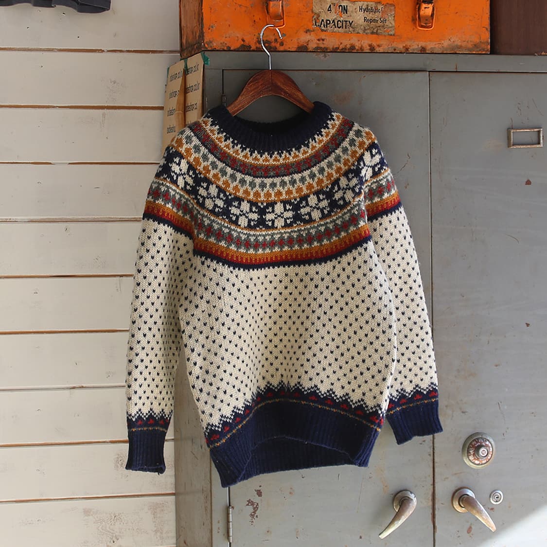 75% BARBIC 울 노르딕 패턴 니트 (여성용 M) 상품이미지2