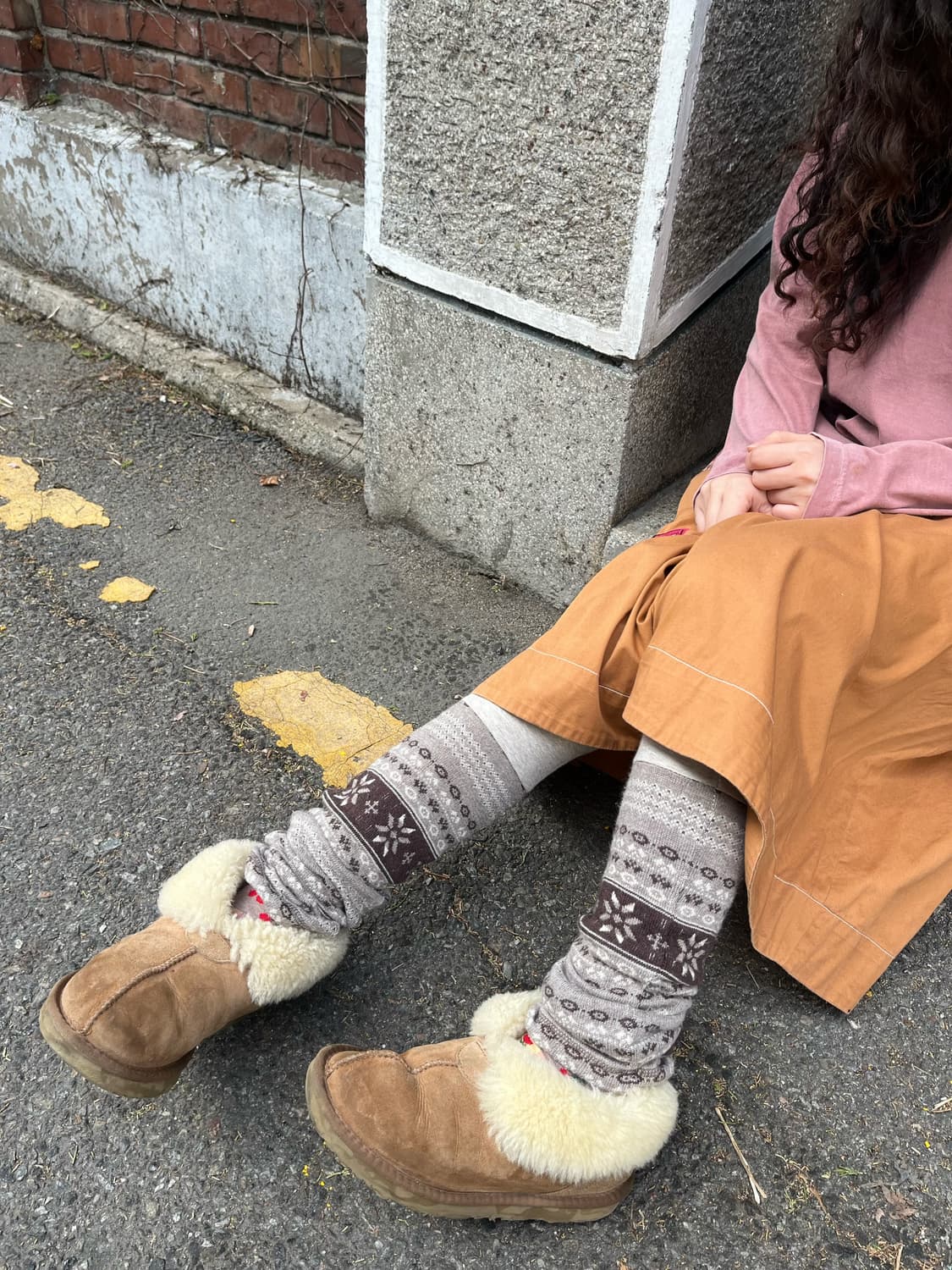 눈꽃 패턴 레그워머 레깅스 상품이미지2