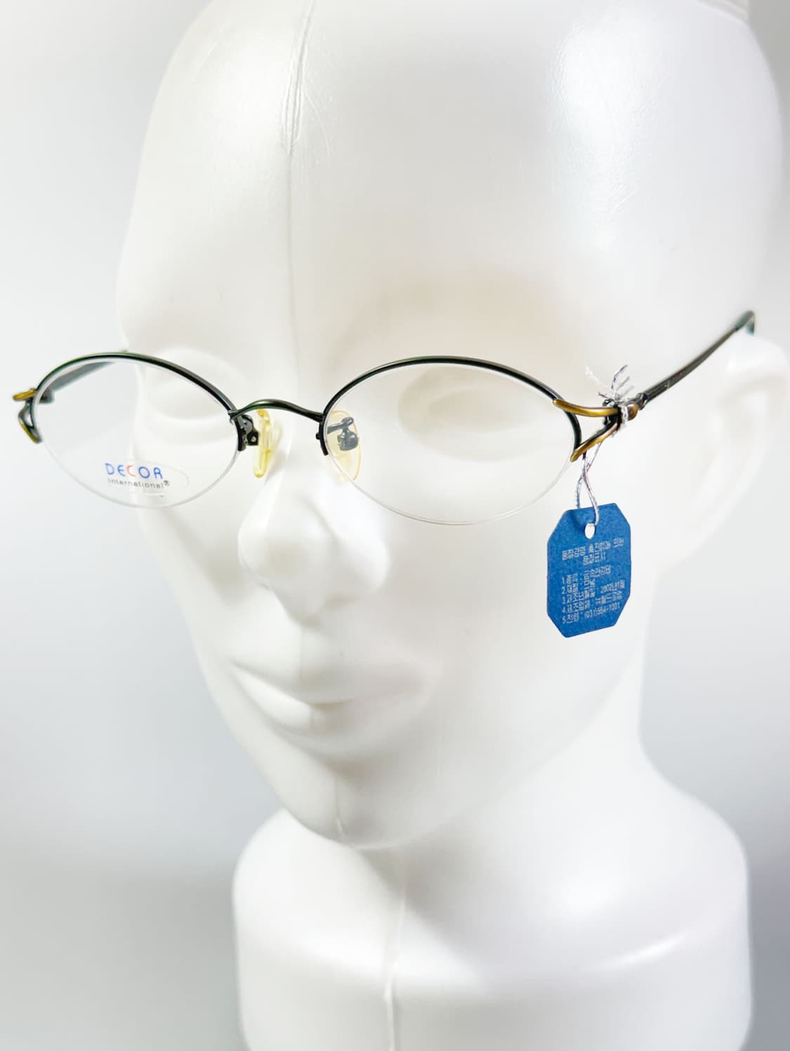 DECOR 오벌 반무테 메탈 프레임 빈티지 안경 상품이미지9