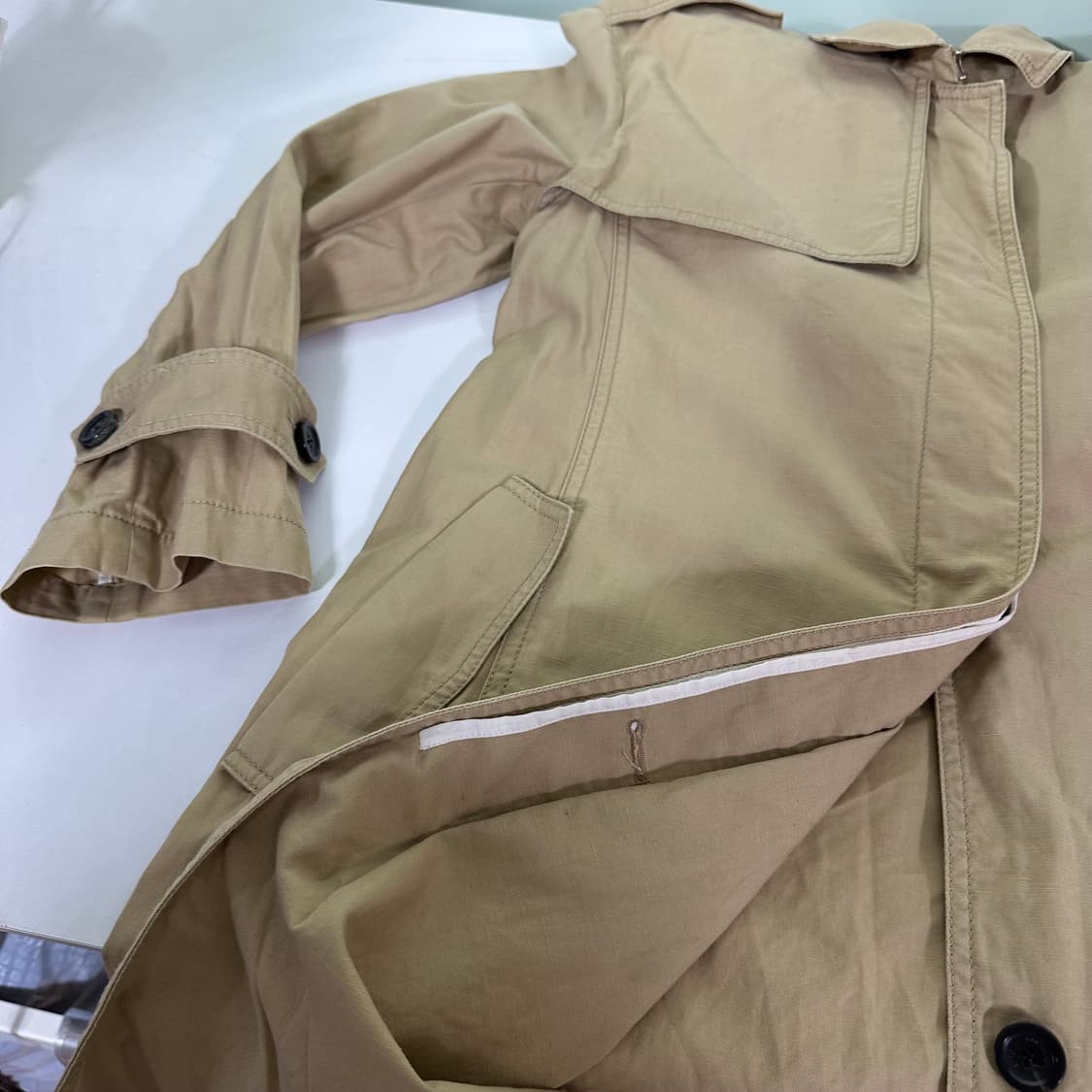 우먼M-L 바네사브루노 athe 베이지 카라넥 싱글자켓 상품이미지3