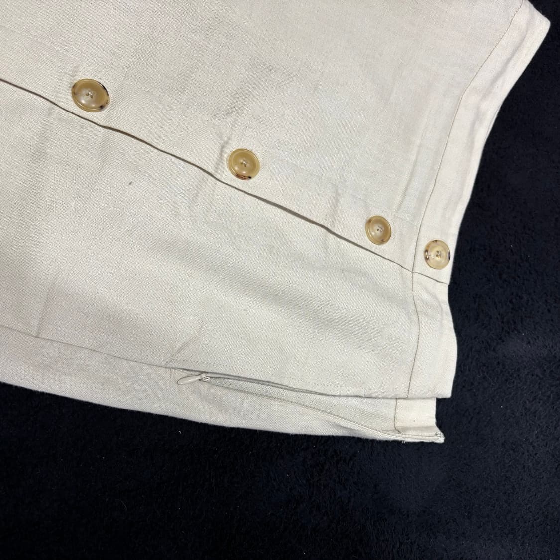 우먼M 타미힐피거 아이보리 린넨 스커트 상품이미지3