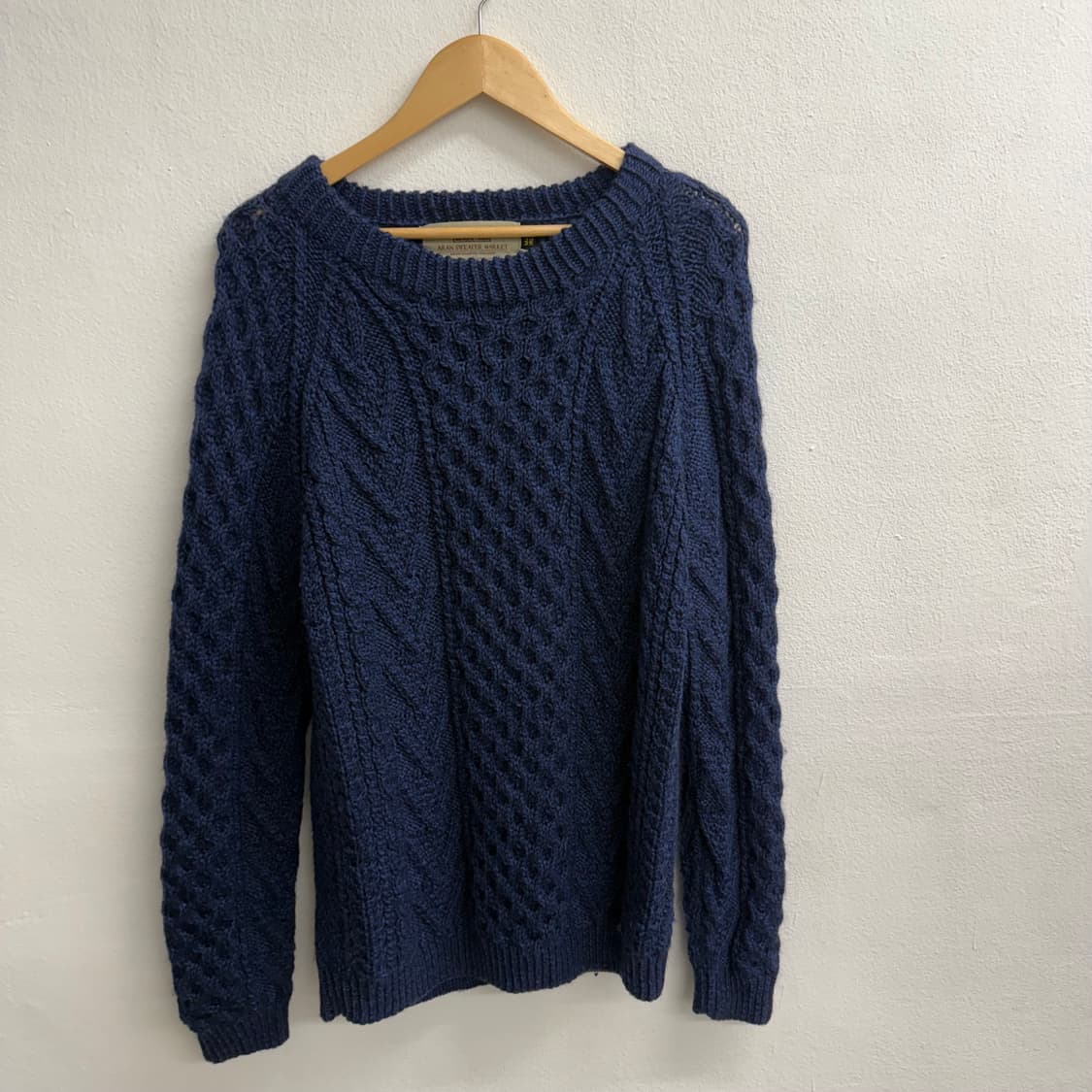 아란스웨터마켓 아일랜드 피셔맨 딥블루 니트 S 상품이미지1