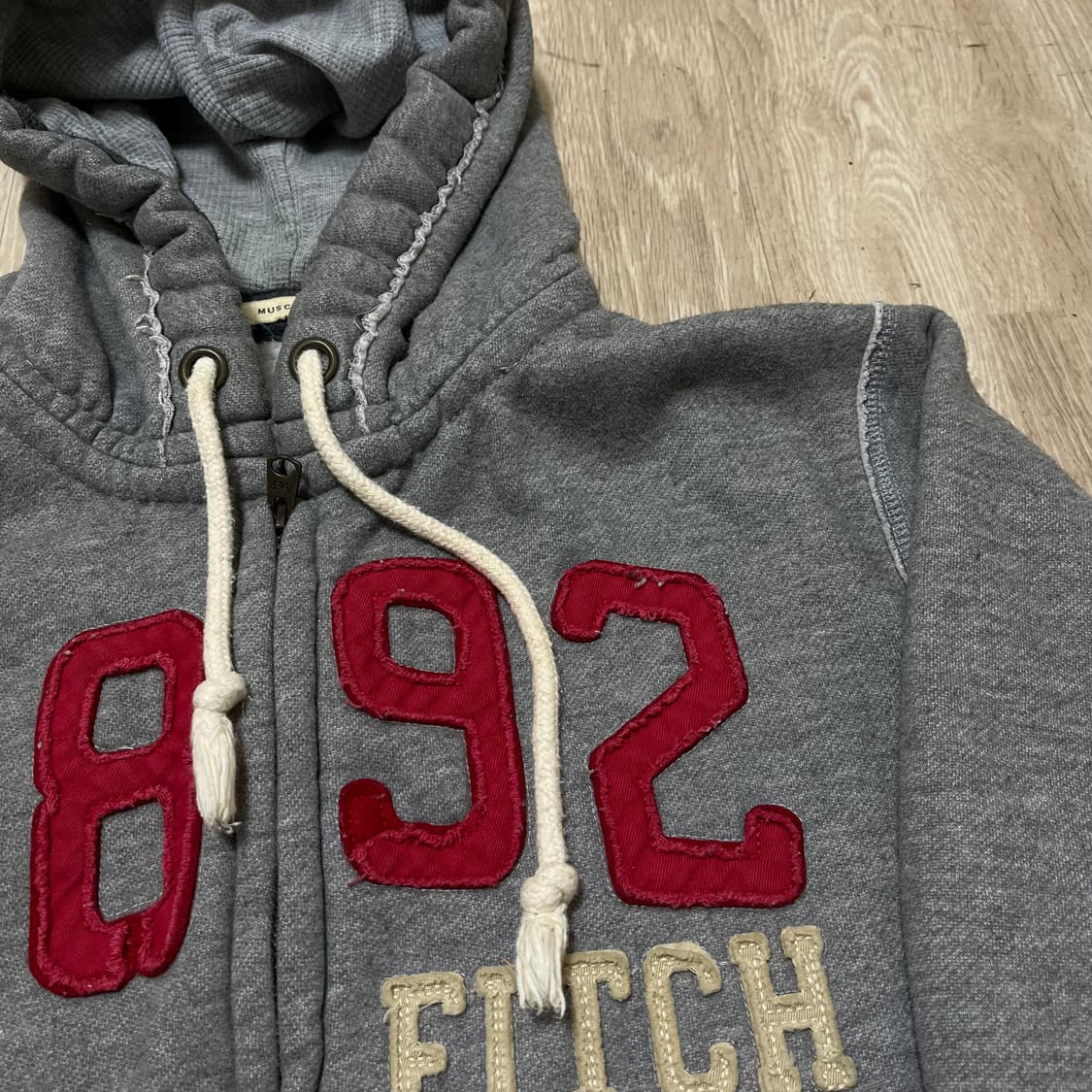 아베크롬비 1892 로고 빈티지 후드 집업 L/100 상품이미지3