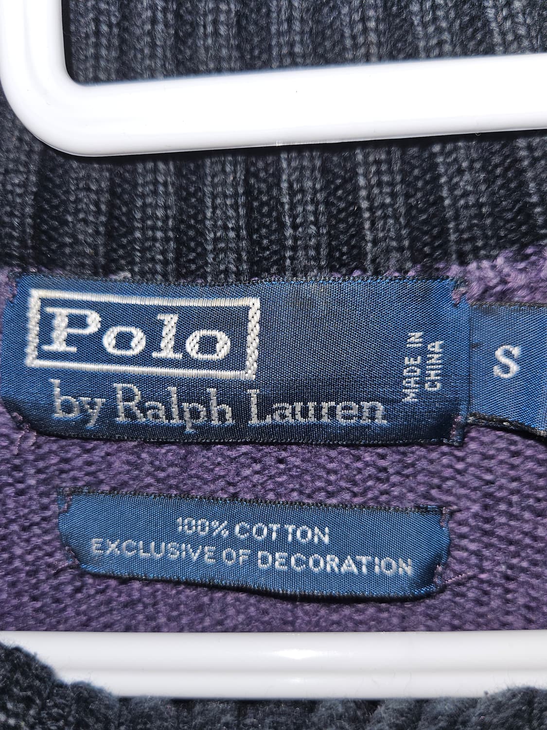 폴로 랄프로렌 퍼플 니트 하프집업 반집업 95 상품이미지4