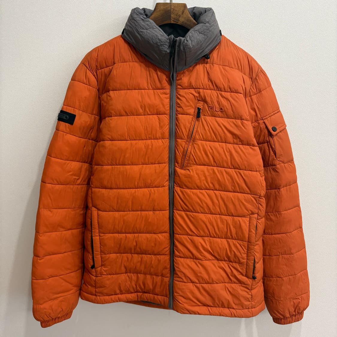 휠라 오렌지색 패딩 점퍼 100 상품이미지1