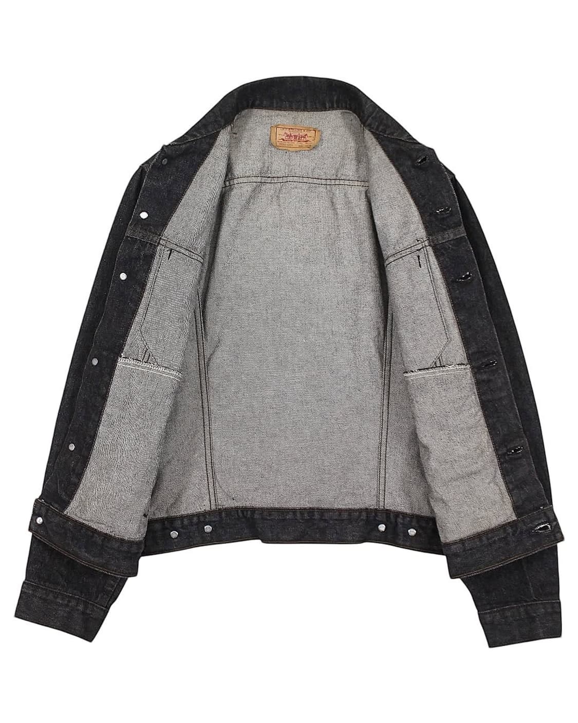 1987 USA 리바이스 70506-0259 선염색 블랙 데님 자켓 상품이미지3