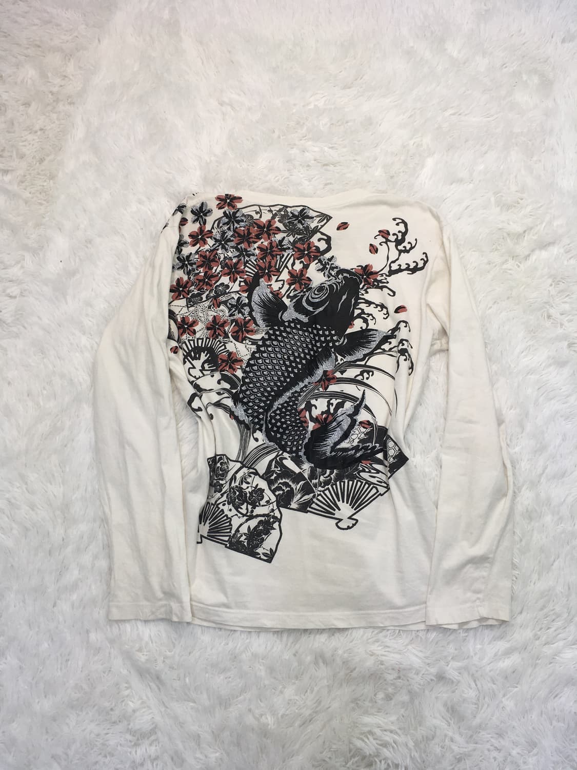 일본빈티지 오리엔탈 프린팅 긴팔 티셔츠 상품이미지3