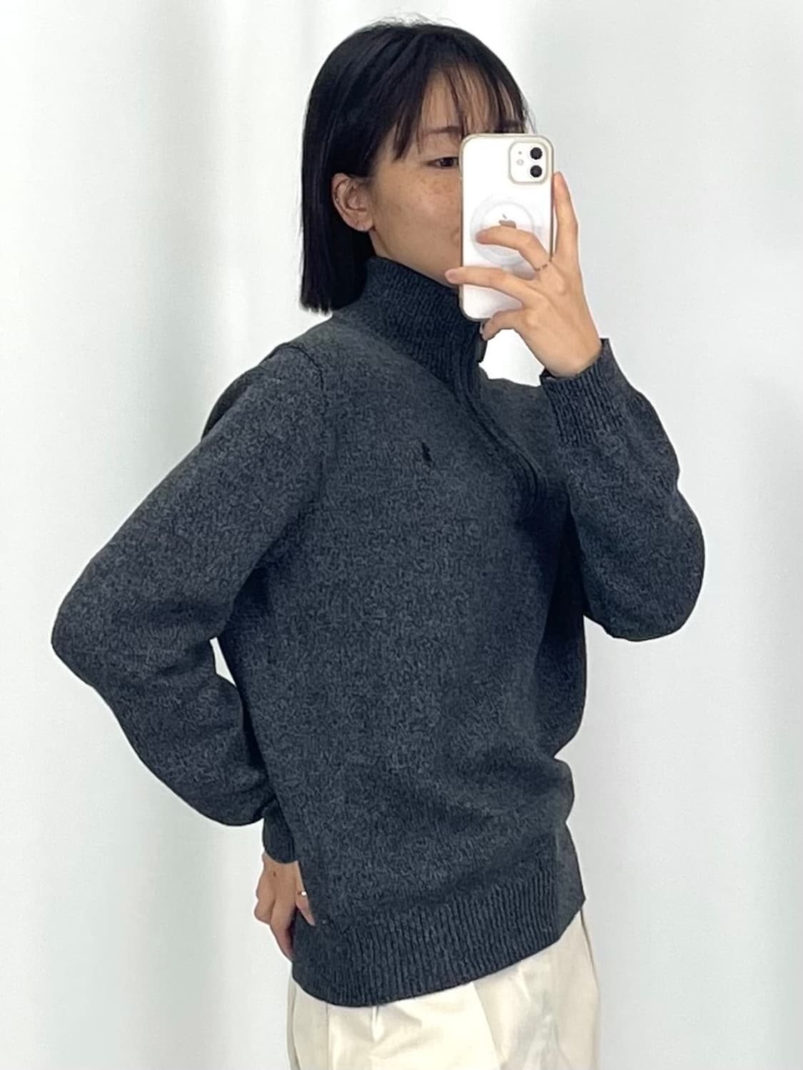  [M]폴로 그레이 반집업 니트 CK9764 상품이미지2