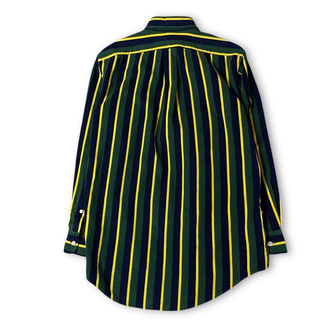 폴로랄프로렌 그린 옐로우 네이비 스트라이프 겨울 긴팔 셔츠 90 상품이미지2