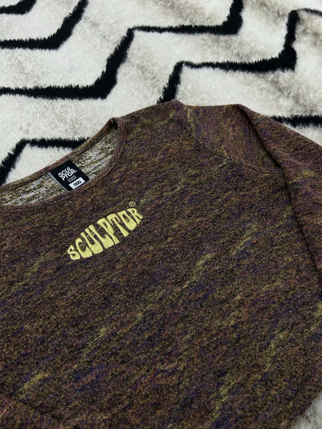 [Free]스컬프터 크롭 니트 긴팔 상품이미지1