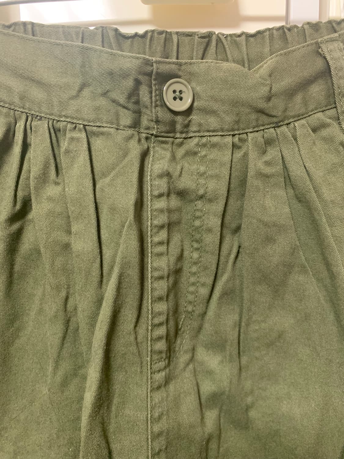 Naneu 카키 카고 롱스커트 55-66-77 상품이미지4