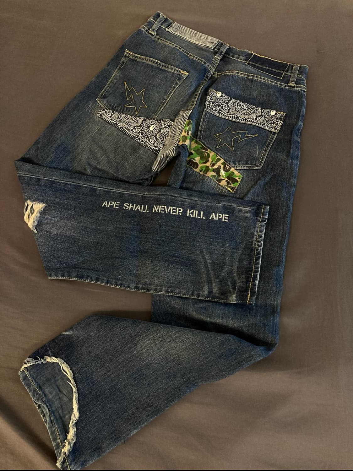 베이프 패치워크 진 30 상품이미지1