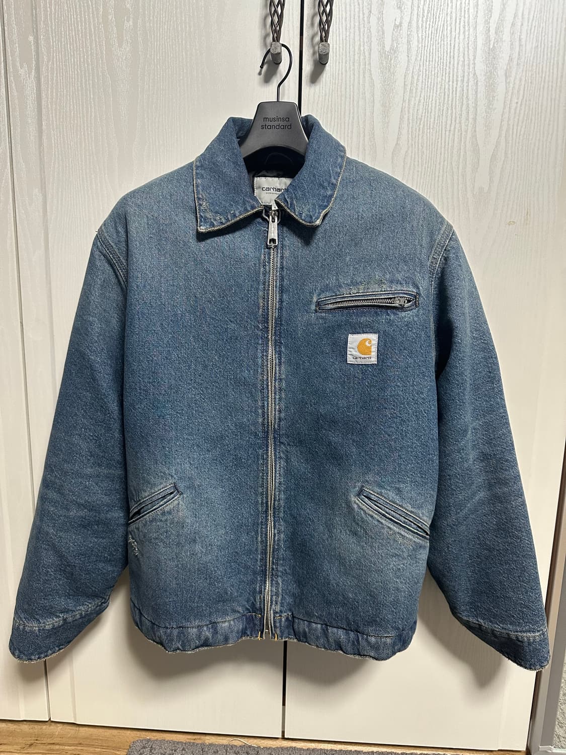 (S) 칼하트 WIP OG 디트로이트 자켓 블루 그라인드 워시 상품이미지2
