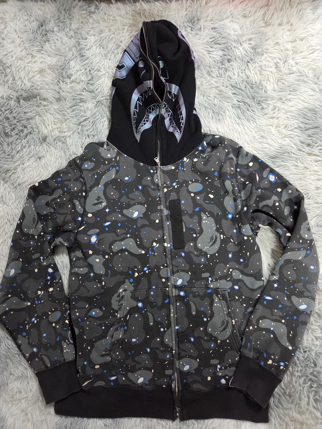 베이프 스페이스 카모 샤크 야광 후드집업 상품이미지1