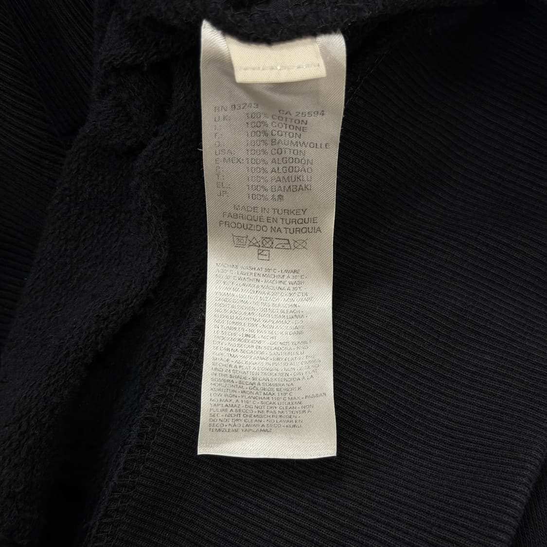 디젤 빈티지 풀오버 후드집업 자켓 블랙 S 상품이미지5