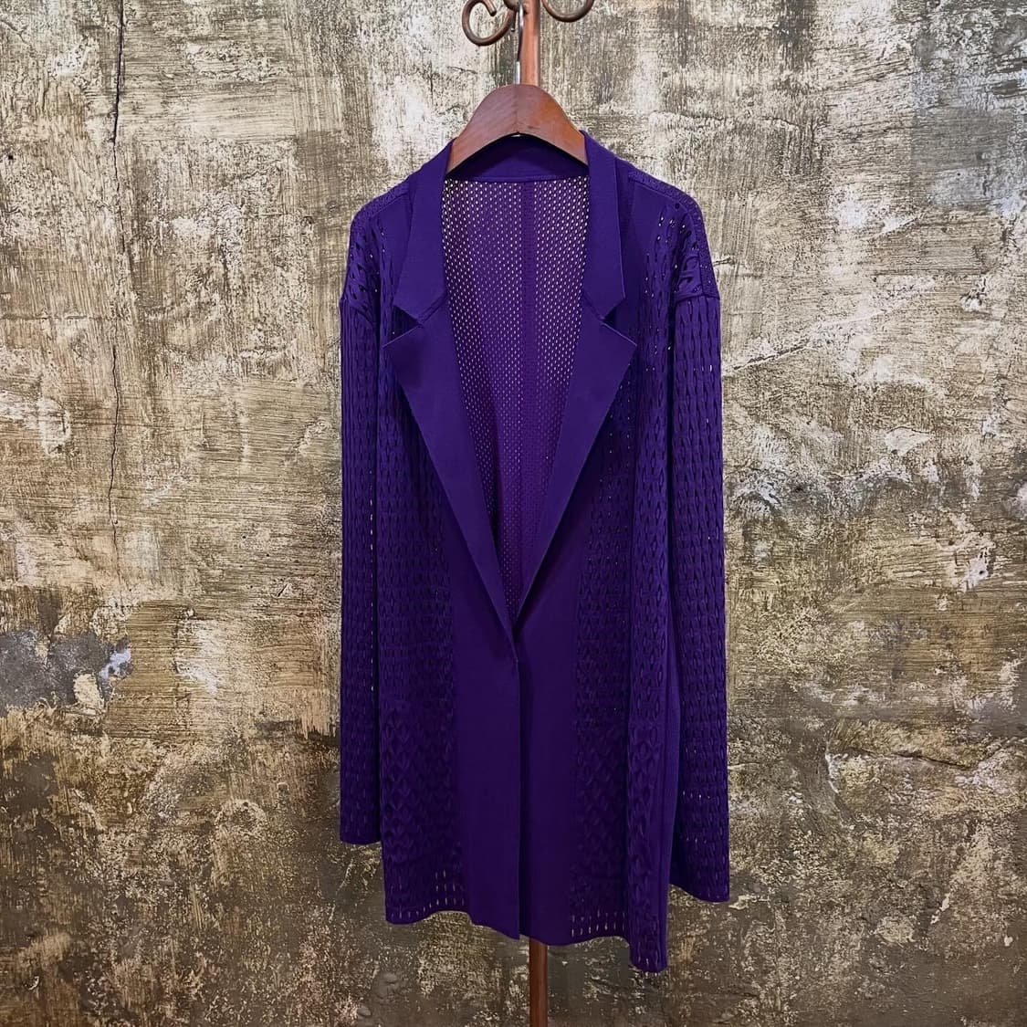 히로코 코시노 메쉬 펀칭 가디건 상품이미지1