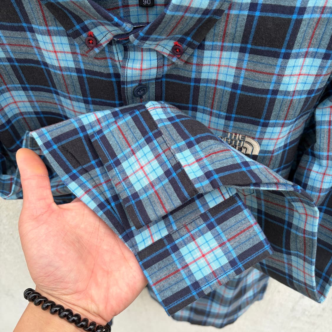 90)노스페이스 타탄체크 패턴 셔츠 상품이미지5